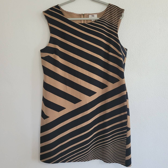 LOFT Dresses & Skirts - LOFT Sleeveless Striped Zip-up Dress